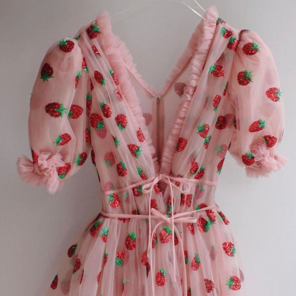 Lirika Matoshi Strawberry Midi Dress XXL *fragile*